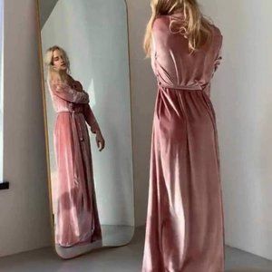 Rose Gold Velvet Robe